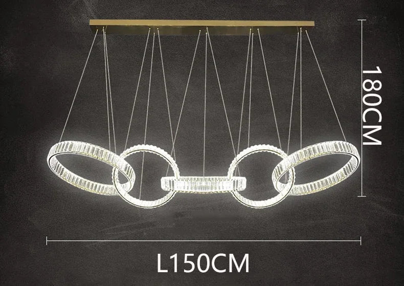 Afralia™ Crystal Chandelier Pendant Light for Living Room Dining Room Ceiling Lighting