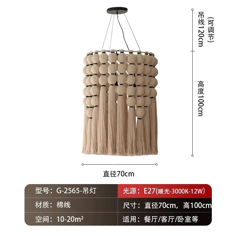 Afralia™ Bohemian Tassel Pendant LED Light for Cozy Atmosphere