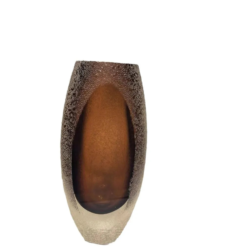 Afralia™ Frosted Glass Vase for Home Decor and Floral Arrangements