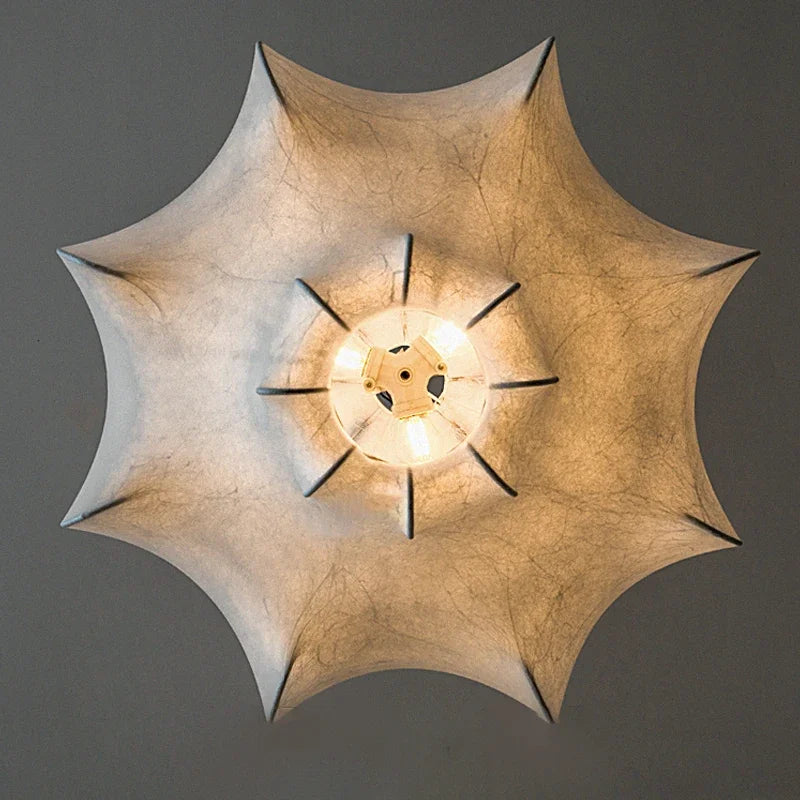 Afralia™ Nordic Silk Wabi-Sabi LED Pendant Light Chandelier - Home Decor Lighting Fixture