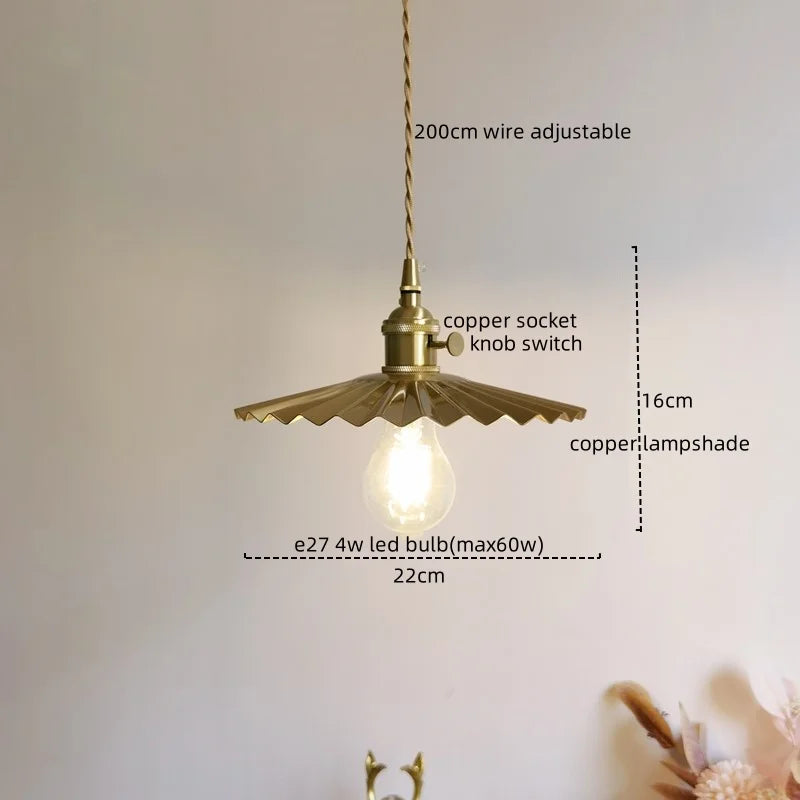 Afralia™ Copper LED Pendant Light, Modern Decor for Bedroom & Living Room