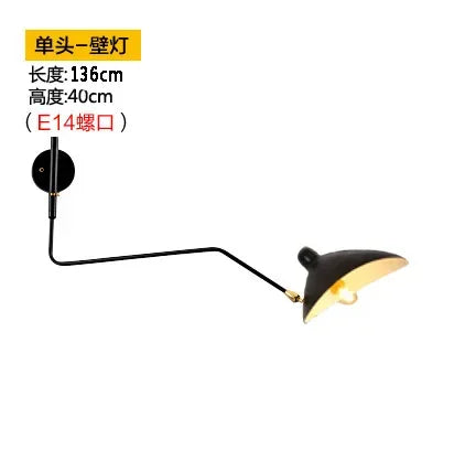 Afralia™ Industrial Spider Serge Mouille Ceiling Lamp Black LED E27 Lighting