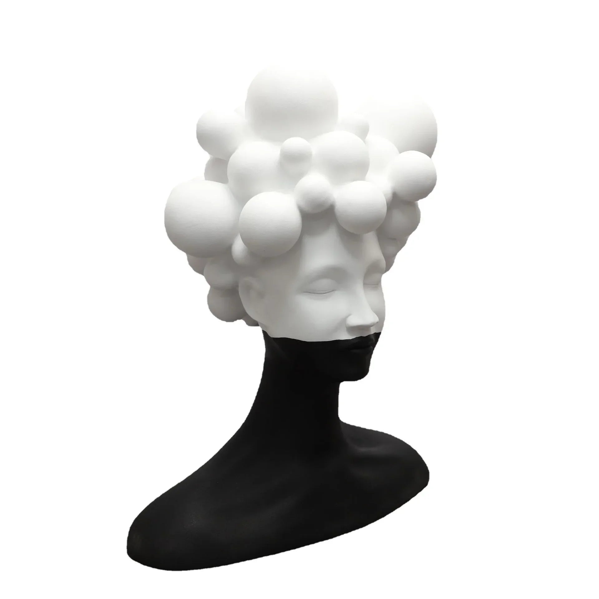 Afralia™ Abstract Woman Figurine Resin Sculpture Home Decor Human Head Statue