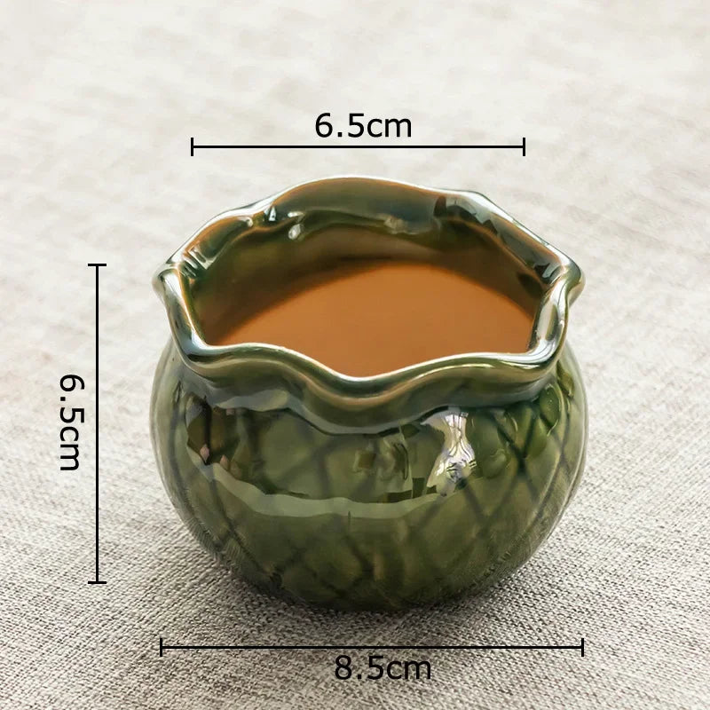 Afralia™ Painted Ceramic Vase Small Plant Pots Room Decor Flowers Arrangement