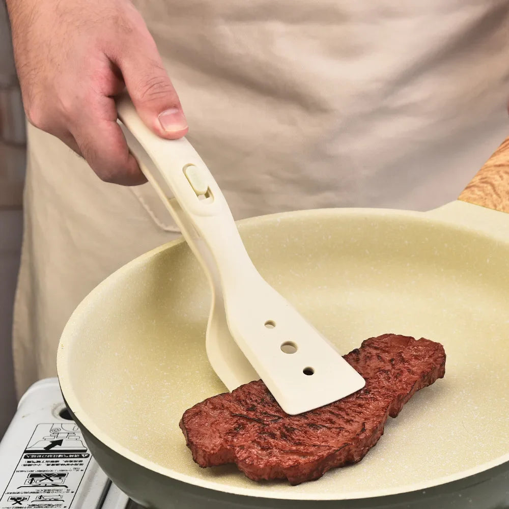 Afralia™ Nylon 2-in-1 Grip Tongs and Spatula Clamp - Kitchen Tool for Cooking