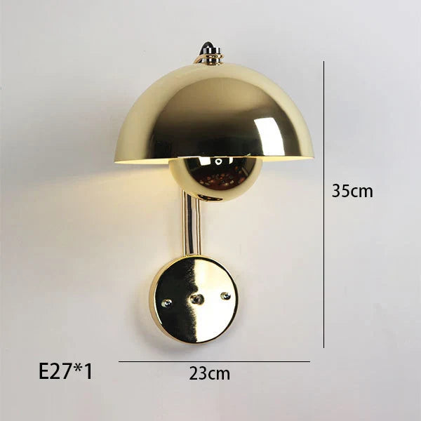 Afralia™ Luxury LED Mushroom Wall Light Fixture for Designer Home Decor