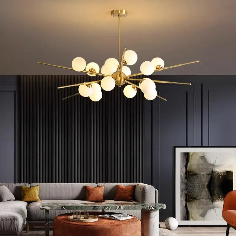 Afralia™ Modern LED Chandelier Lighting for Living Room Bedroom Dining Room