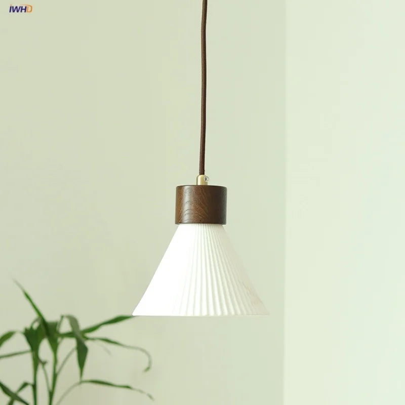 Afralia™ Ceramic LED Pendant Light Fixture for Home Decor Minimalism Hanging Lamp
