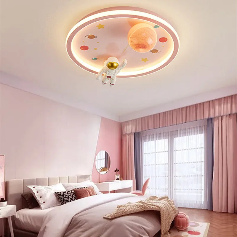 Afralia™ Astronaut Children's Room Ceiling Light Set