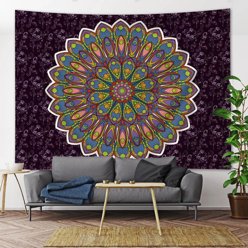 Afralia™ Mandala Boho Tarot Tapestry - Psychedelic Room Wall Decor