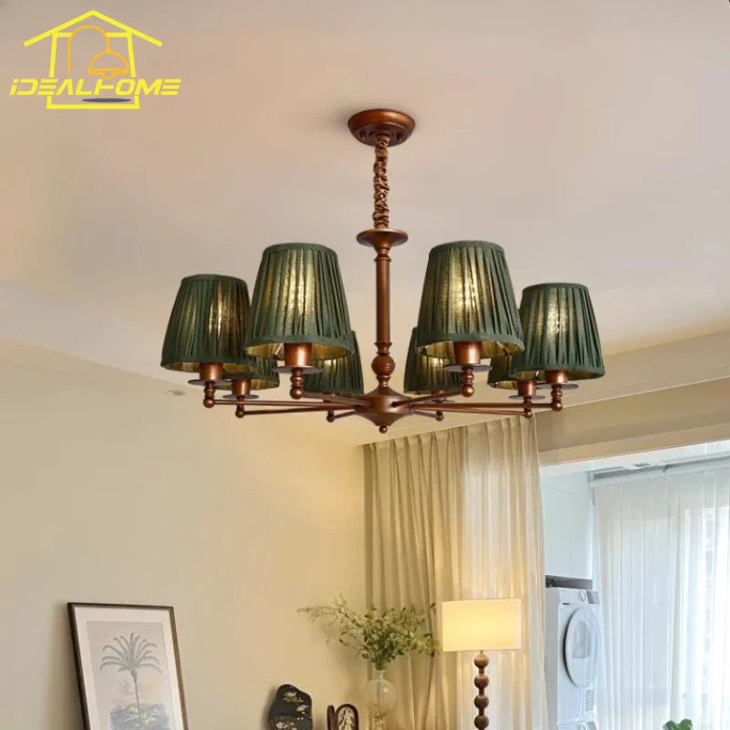 Afralia™ Retro Medieval LED Chandelier for Home Decor Living Room Bedroom Restaurant