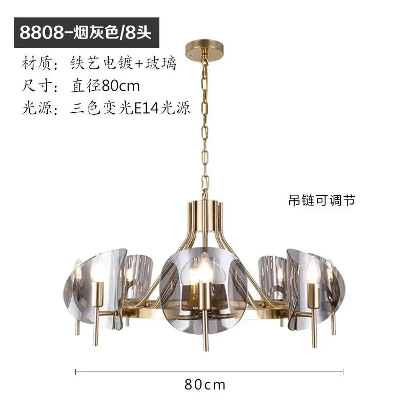 Afralia™ Glass Chandelier for Living Room Study Dining Bedroom