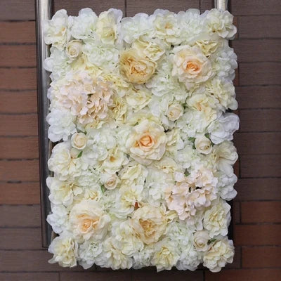 Afralia™ Silk Rose Flower Wall Decor Champagne Artificial Wedding Backdrop