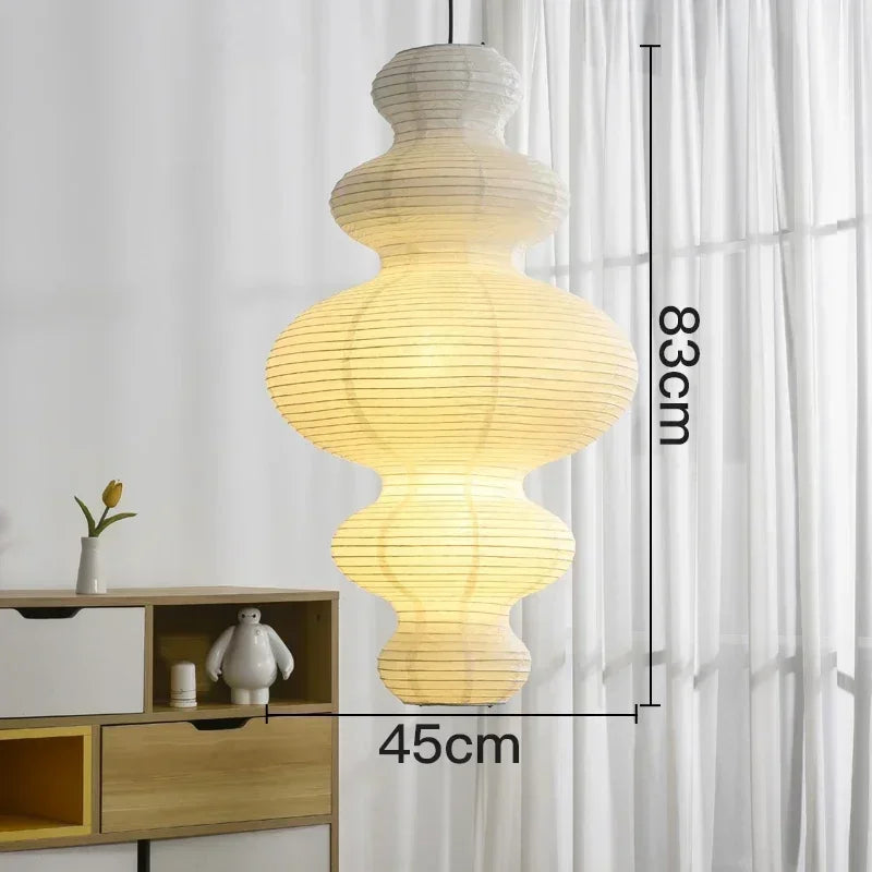 Afralia™ Rice Paper Pendant Lights for Living Room Decor - LED E27 Ceiling Lamps