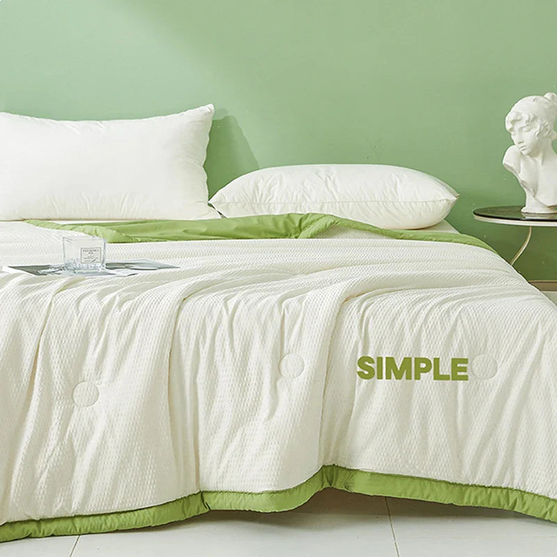 Afralia™ Lightweight Bubble Gauze Quilt for Summer | Double Single Bed Comforter