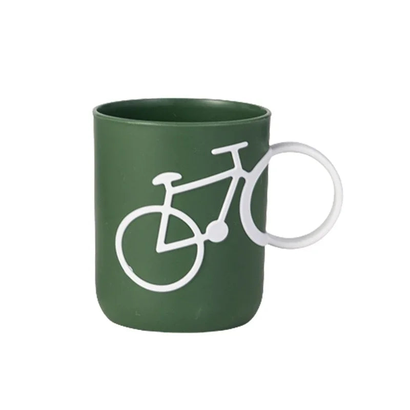 Afralia™ Bike-Shaped Toothbrush Holder Cup Unbreakable Food-Safe Mouthwash Mug