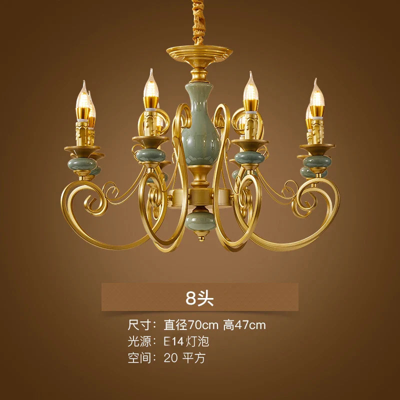 Afralia™ Retro Rustic Candle Pendant Light for Dining Bedroom Study Living Room