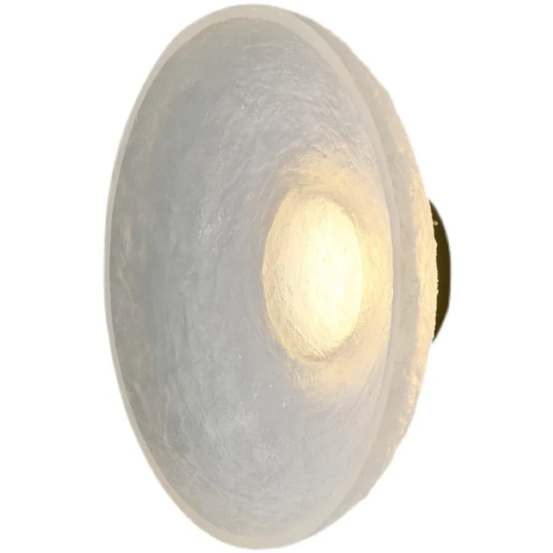 Afralia™ Wind Designer Round Wall Lamp for Bedroom, Transparent Decorative Atmosphere Lighting