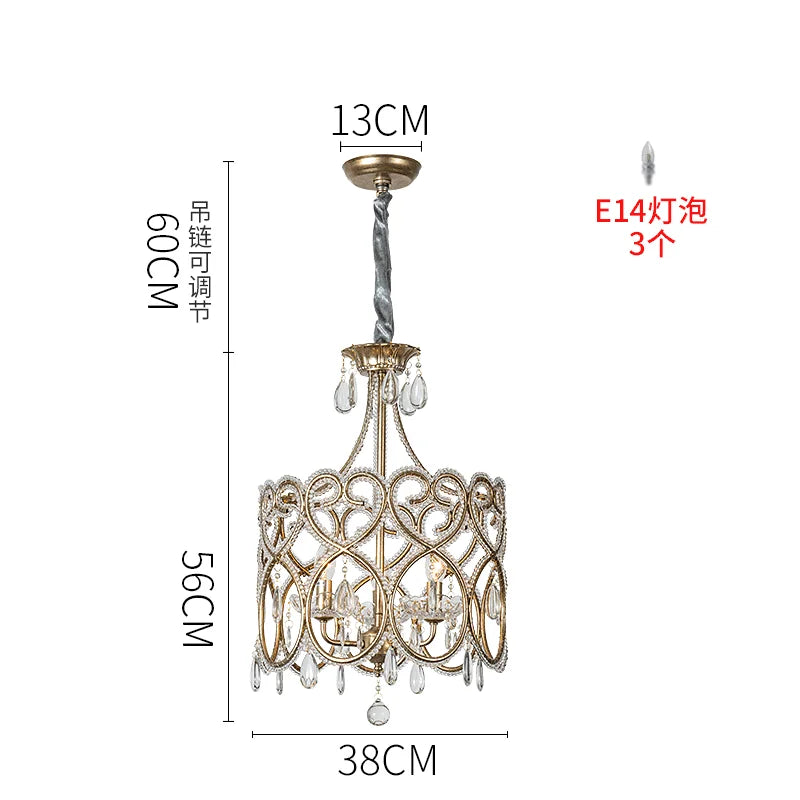 Afralia™ Crystal Heart Ceiling Light - Romantic Princess Bedroom Chandelier