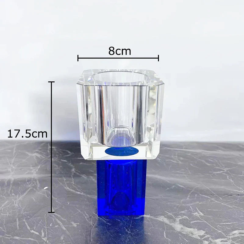 Afralia™ Crystal Glass Vase with Artificial Flowers, Modern Home Decor