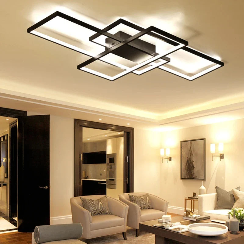 Afralia™ Square LED Ceiling Light for Home Lighting in Various Voltages