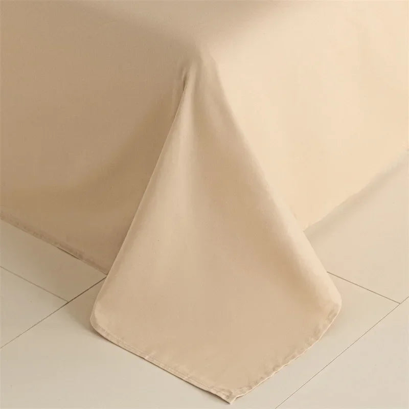 Afralia™ Solid Color 100% Cotton Bedding Set for Queen/King Size Beds