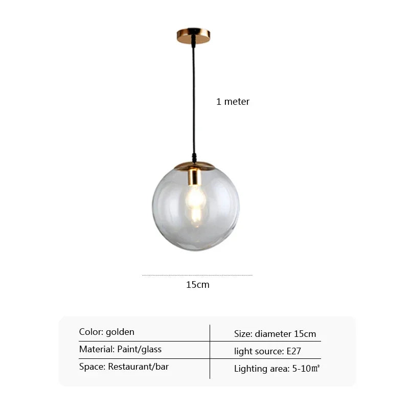 Afralia™ Glass Pendant Light: Modern Nordic Design for Bedroom, Living Room, Restaurant. Creative Home Decor Illuminate.