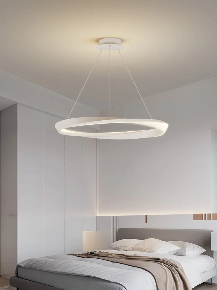 Afralia™ Modern Minimalist Ring Chandelier for Living Room, Bedroom, and Restaurant