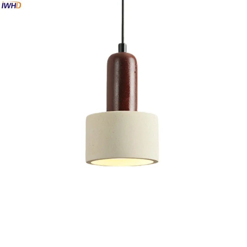 Afralia™ Cement Cylinder LED Pendant Lamp | Modern Home Interior Lighting for Living Room & Kitchen