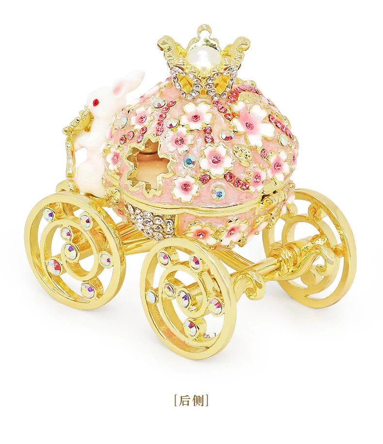 Afralia™ Enameled Animal Figurine Jewelry Trinket Box | Collectible Wedding Ring Holder & Home Decor