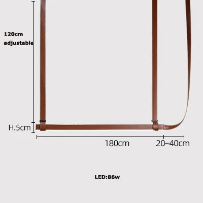 Afralia™ Leather Belt Pendant Light | Modern LED Ceiling Hanging Fixture