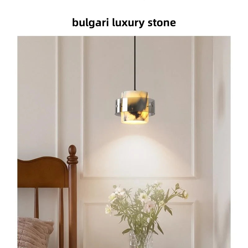 Afralia™ Smoke Gray Glass LED Pendant Light for Bedroom Kitchen Restaurant Loft Vintage Style