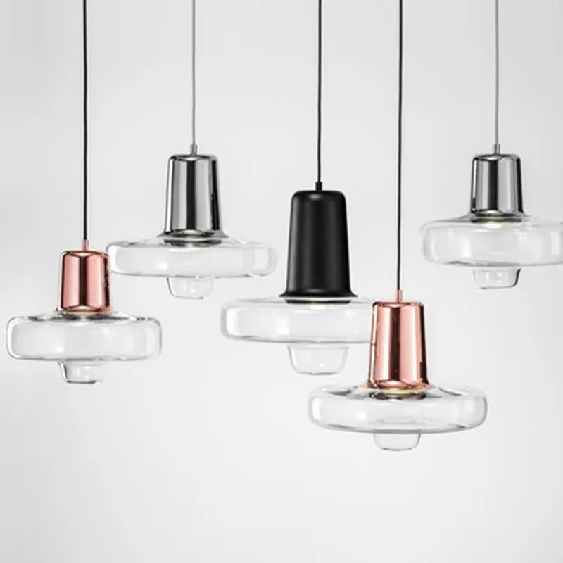 Afralia™ Glass Pendant Light: Nordic Minimalist Design for Restaurant Decor
