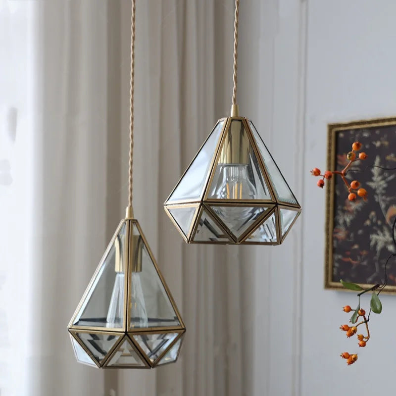 Afralia™ Glass LED Pendant Light Fixture Modern Nordic Hang Lamp for Dining Room