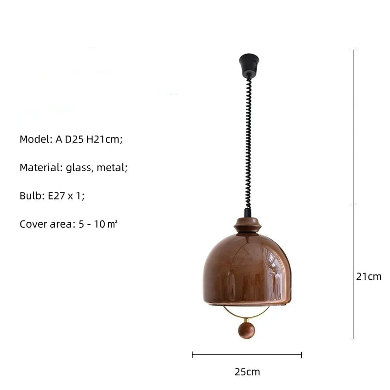 Afralia™ Amber Shades Retro Dining Room Pendant Chandelieriola™
