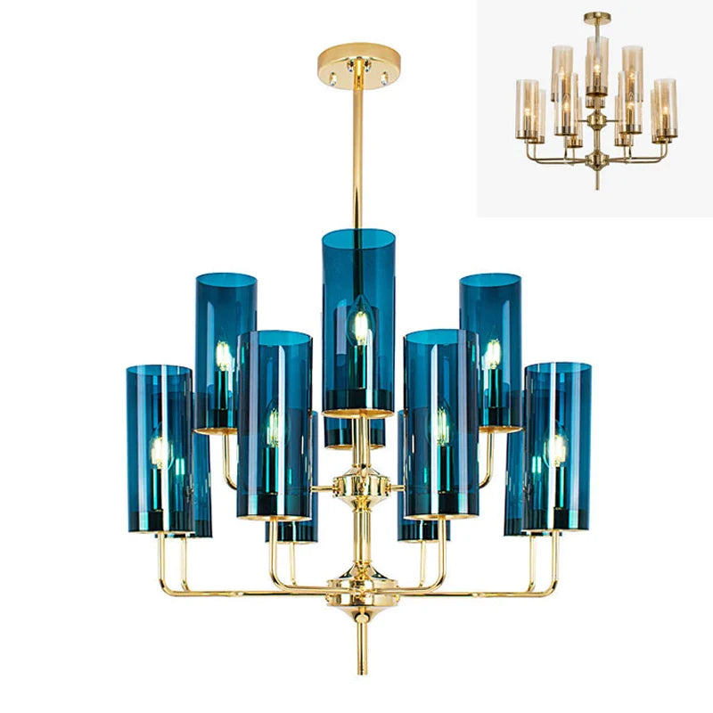 Afralia™ Glass Chandelier: Elegant Nordic Design Hanging Lamp for Kitchen Island, Restaurant, and Home