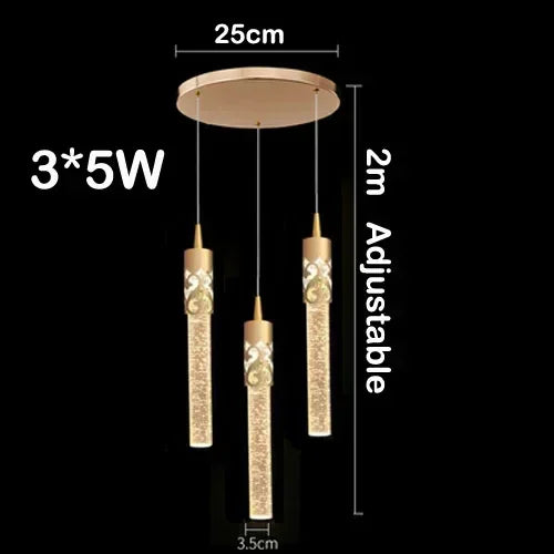 Afralia™ LED Crystal Chandelier for Home Decoration & Lighting in Living Room, Bedroom, Hotel & Bar