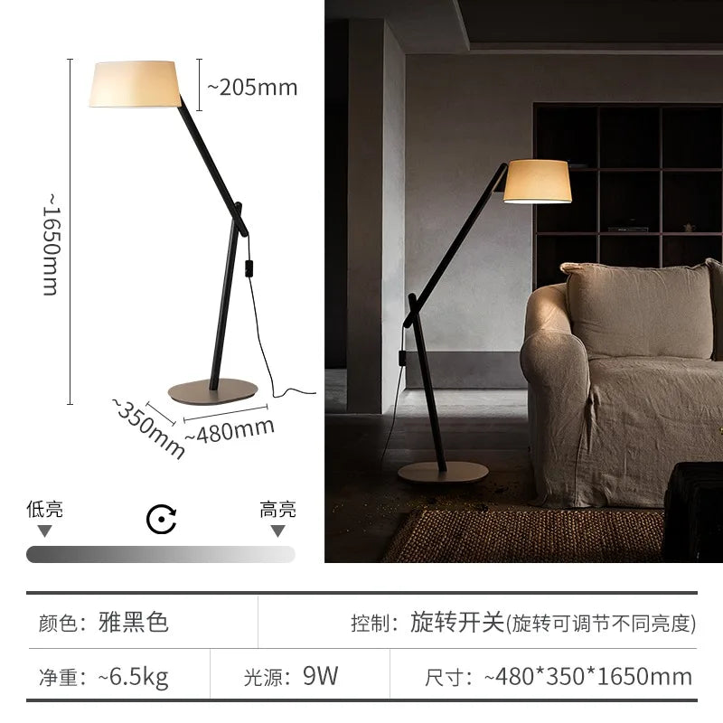Afralia™ Solid Wood Floor Lamp LED E27 for Living Room Sofas Bedroom Study Area