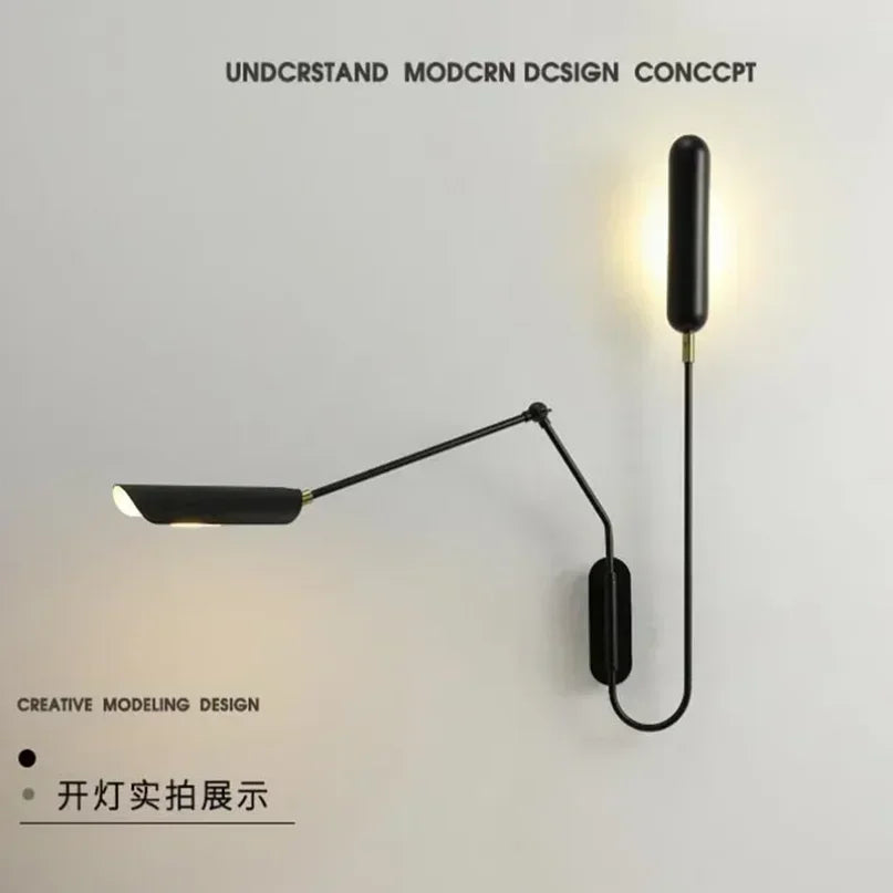 Afralia™ Adjustable Vintage Wall Lamp for Bedside Reading with Flexible Long Arm