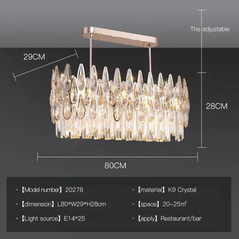Afralia™ Crystal LED Chandelier | Long Stairway Villa Light | Modern Luxury Post Lamp