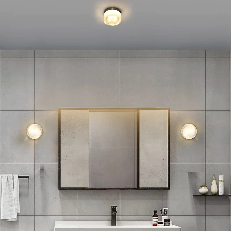 Afralia™ Modern LED Wall Lamp with Acrylic Shade - Nordic Bedroom Sconces & Ceiling Lights