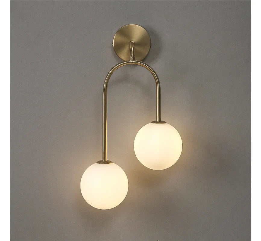 Afralia™ Glass Ball Wall Lamps: Modern Bedroom & Living Room Lighting Fixtures