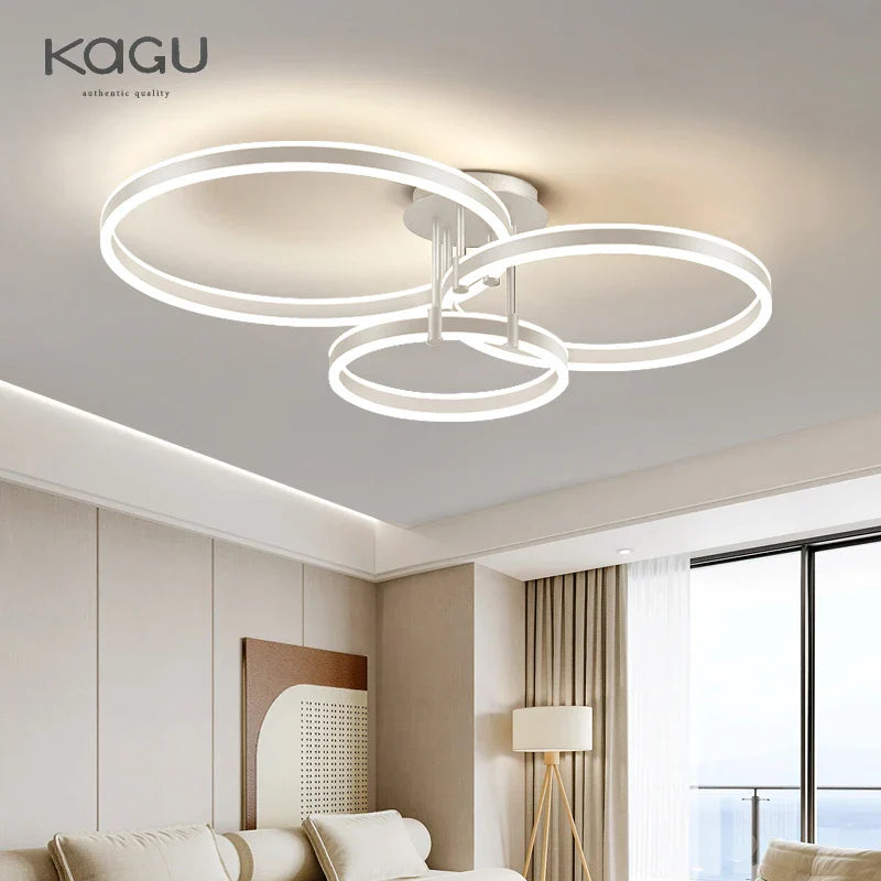 Afralia™ Modern LED Chandelier for Living Room Bedroom Ceiling Lighting
