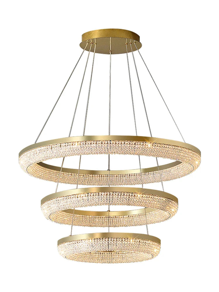 Afralia™ Luxury LED Ring Light Chandelier for Dining Room Décor