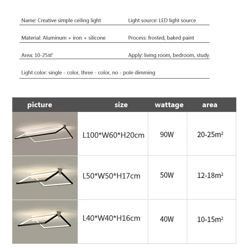 Afralia™ Geometric LED Ceiling Lights for Stylish Home Lighting