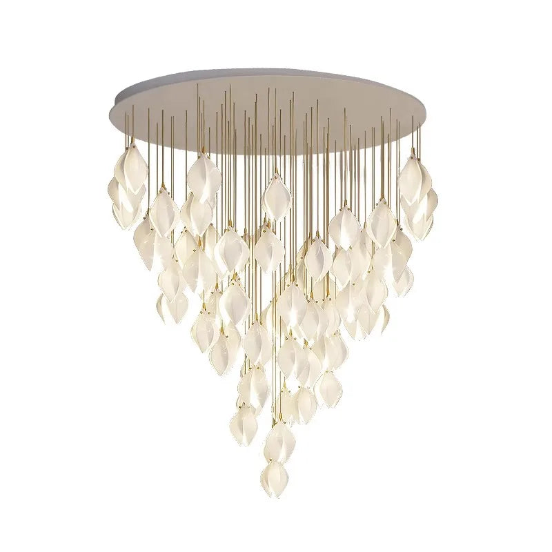 Afralia™ Ceramic LED Staircase Pendant Light Two-Tone Adjustable for Living, Dining, Bedroom