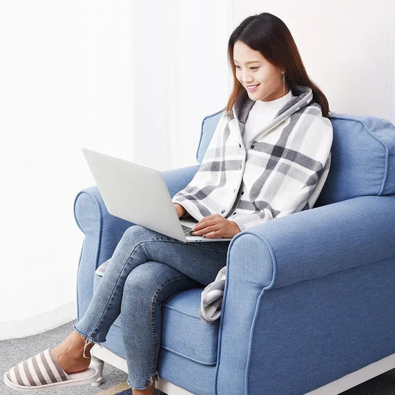 Afralia™ Soft Thick Double Layer Plaid Blanket | Cozy Coral Velvet Flannel Throw Blanket