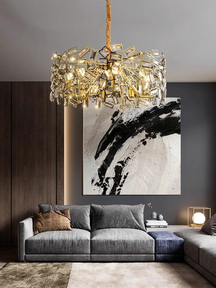 Afralia™ Crystal Chandelier: Modern Bedroom Lighting Fixture for Home Decoration