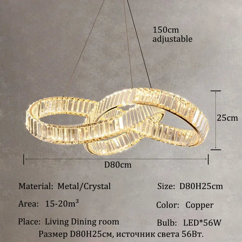 Afralia™ Crystal Ceiling Chandelier for Modern Luxury Home Decor