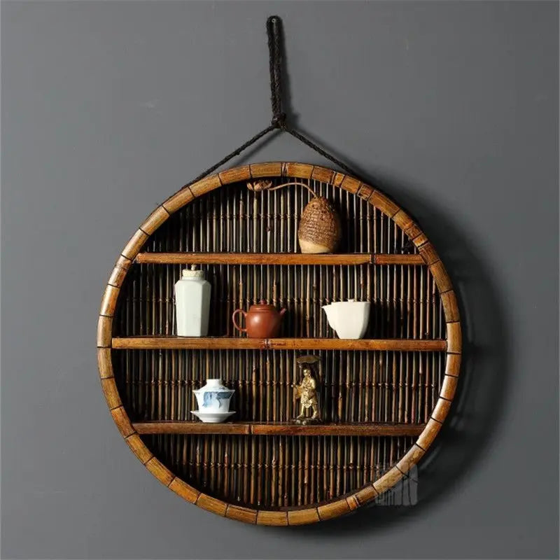 Afralia™ Zen Bamboo Shelves Teapot Rack Multi Layer Display Stand
